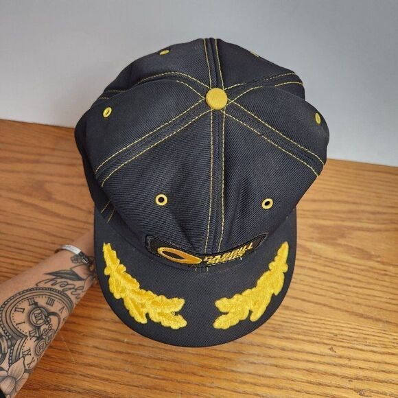 Vintage Cargill Seed Farm Patch Trucker Hat Snapback Cap Nomad Black Yellow - Picture 6 of 9